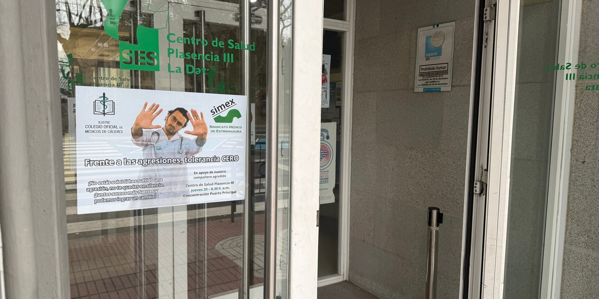 Los sanitarios del Área de Salud de Plasencia se concentrarán tras sufrir dos agresiones en 45 días